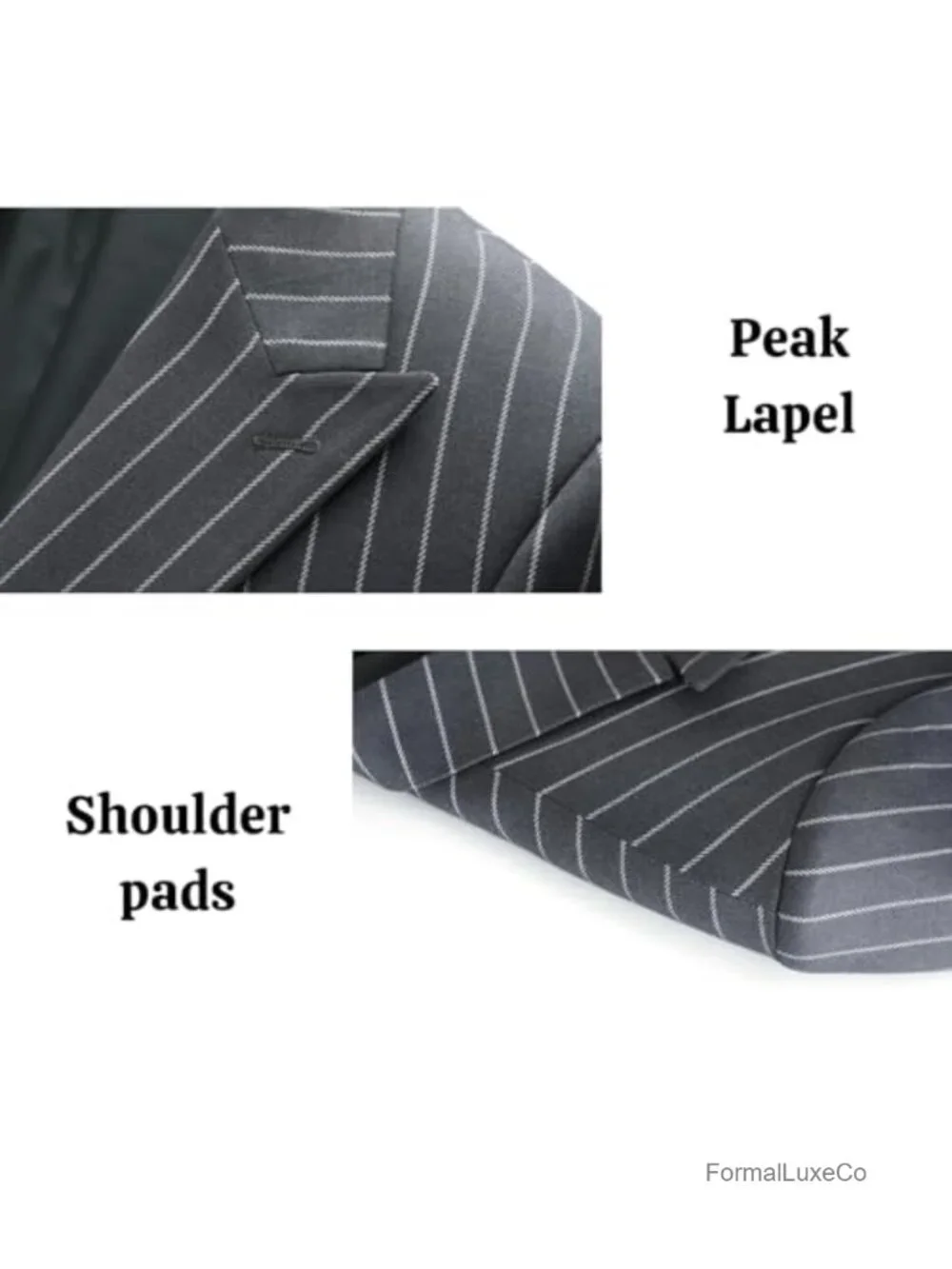 Mens 2pc Slim Fit 3pc Pinstripe Double Breasted Suit Set